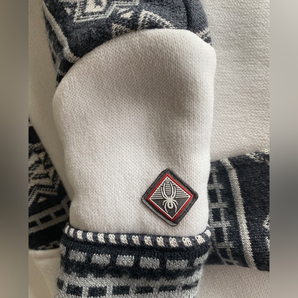 Spyder Active Sports Women's Bella Full Zip Sweater White and Grey Size Medium - Picture 8 of 16